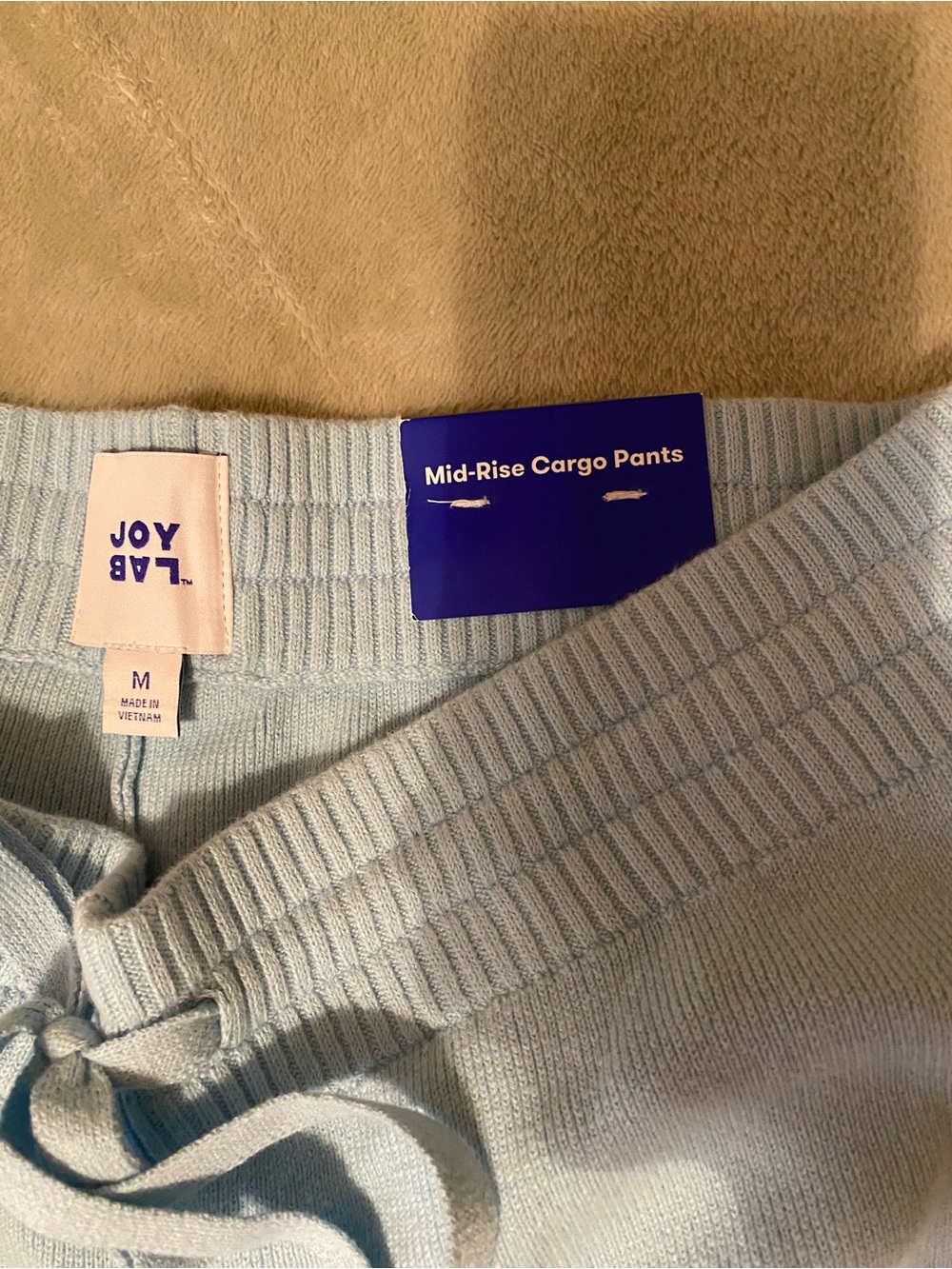 JoyLab Women's High-Rise Sweater Cargo Pants, M- Light Blue - Picture 4 of 8